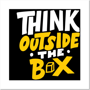 Think Outside of the Box Motivational Quote Posters and Art